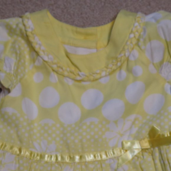 Toddler girl - 18-24mth LEMON POLKA DOT DRESS - Picture 7 of 9